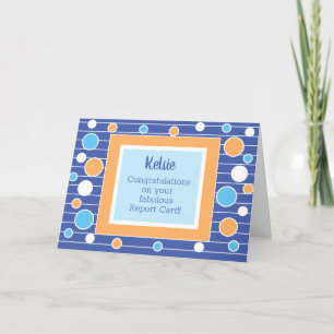 Cartão Parabéns pela placa de relatório do excelente!