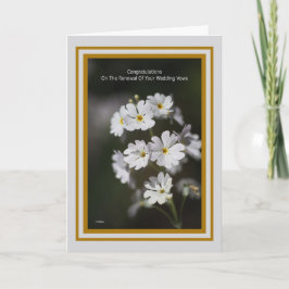 Cartão Parabéns pela Renovação do seu Voto de Casamento