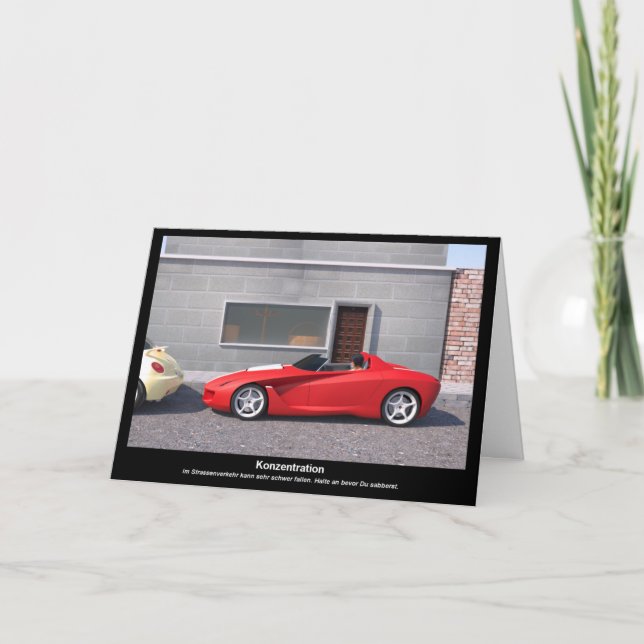 Cartão Parabéns pela sua carta de condução (alemã) (Frente)