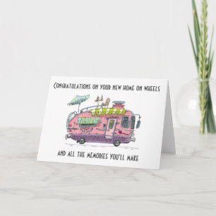 CARTÃO PARABÉNS PELA "SUA NOVA CASA NAS RODAS"