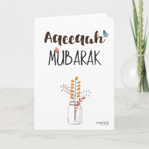 Cartão Parabéns pelo Aqeeqa - Simples