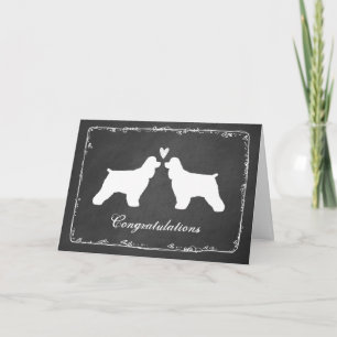 Cartão Parabéns pelo casamento do Cocker Spaniel
