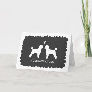 Cartão Parabéns pelo casamento do Toy Poodles