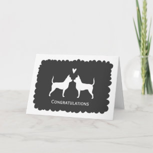 Cartão Parabéns pelo Casamento dos Chihuahuas