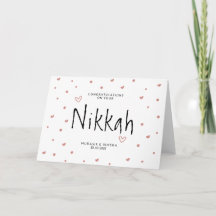 Parabéns pelo Casamento Islâmico Nikah Hearts Dua