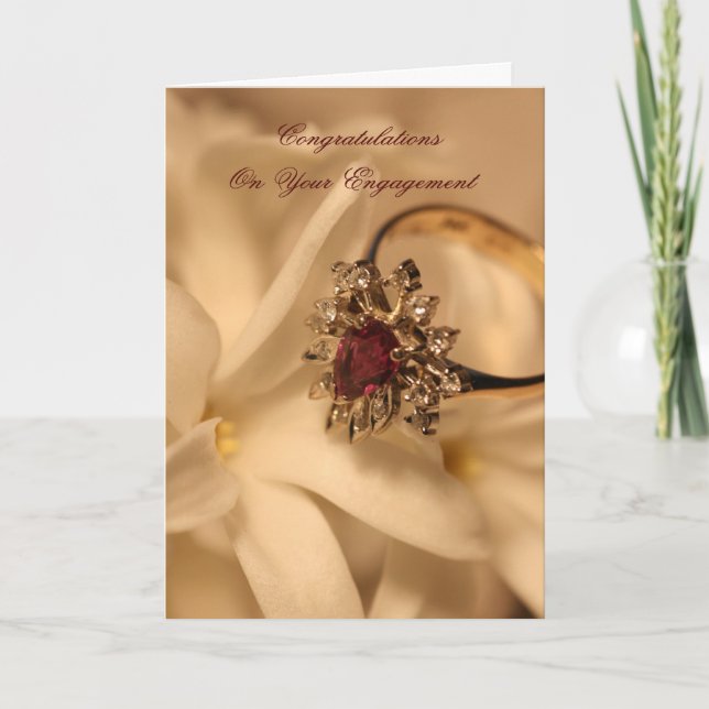 Cartão Parabéns pelo Noivado (Frente)