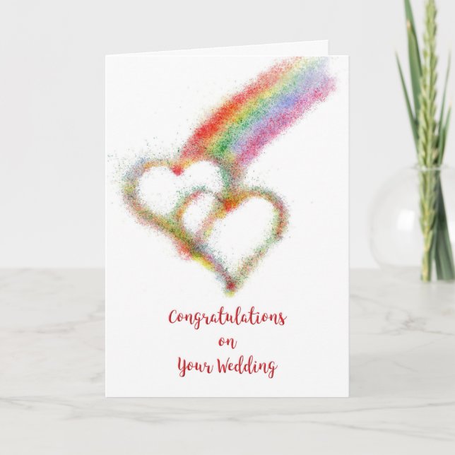 Cartão Parabéns pelo seu casamento lésbico ou gay  (Frente)