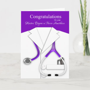 Cartão Parabéns pelo seu Mestrado em Anestesia