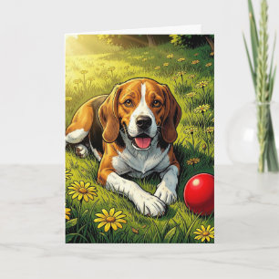Cartão Parabéns pelo seu novo Beagle   Parabéns ao Cachor