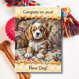 Cartão Parabéns pelo seu novo cão Cocker Spaniel