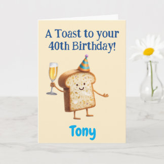 Cartão Parabéns pelos 40 Anos, Brinde Divertido, Personal