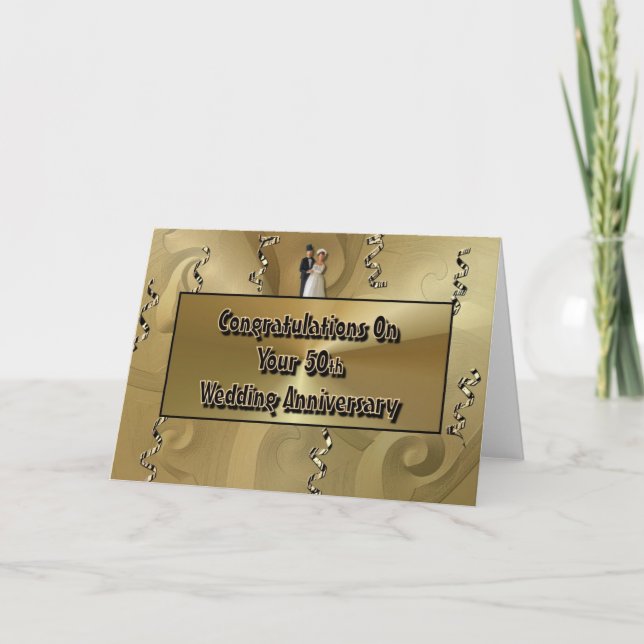 Cartão Parabéns pelos seus 50 anos de casados (Frente)