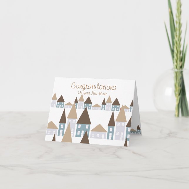 Cartão Parabéns pequeno- em sua casa nova (Frente)