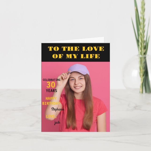 Cartão Parabéns Personalizado Foto de Aniversário (Frente)