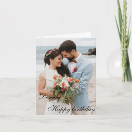 Cartão Parabéns personalizado marido fotográfico