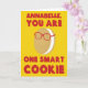 Cartão Parabéns personalizados de graduação de um cookie  (Orchid)