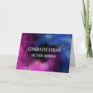 Cartão Parabéns personalizáveis casamento celestial