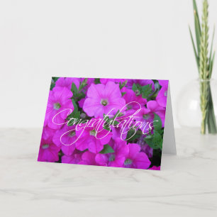 Cartão Parabéns Petunias