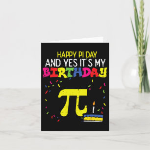 Cartão Parabéns Pi Day Aniversário 3.14 Bday Matemática G