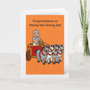 Cartão Parabéns por ter passado no exame de condução