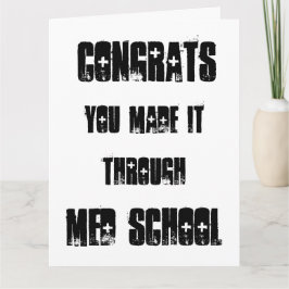 Cartão Parabéns por você ter feito isso através do Med Sc