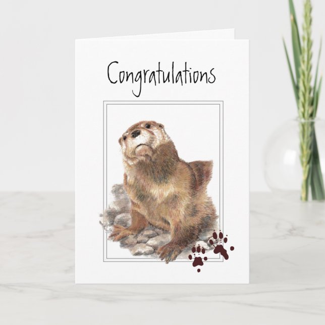 Cartão Parabéns que eu sou orgulhoso, animal mais bonito (Frente)