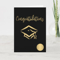 Parabéns Selo Dourado de Chapéu de Formatura Metál