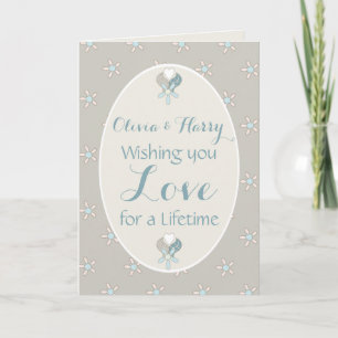 Cartão Parabéns shabby chic Saudação do dia do casamento