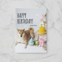 Parabéns Shiba Inu Party Card