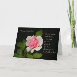 Cartão Parabéns Sis com Rosa Card