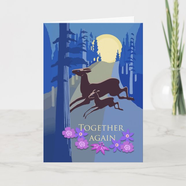 Cartão Parabéns sobre a Reunião com a Mãe de Nascimento,  (Frente)