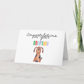 Cartão Parabéns sobre a sua adoção