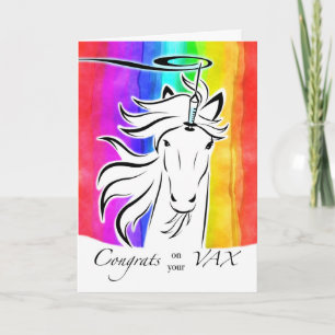 Cartão Parabéns sobre a vacina contra o Covid 19