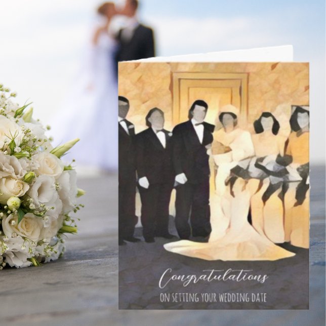 Cartão Parabéns Sobre Como Definir Sua Data De Casamento (Criador carregado)