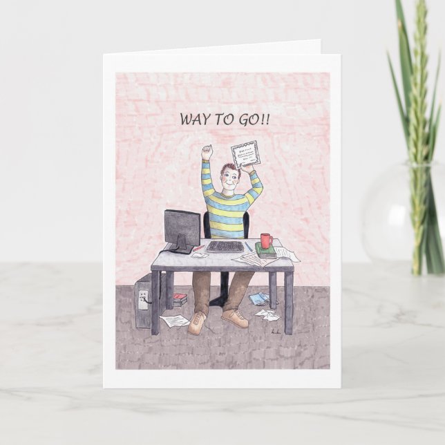 Cartão Parabéns sobre o grau de Solteiro (Frente)