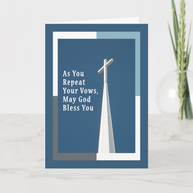 Cartão Parabéns sobre tornar-se um Deacon com Cross (Frente)