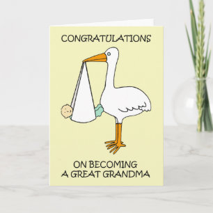 Cartão Parabéns sobre tornar-se uma avó Excelente