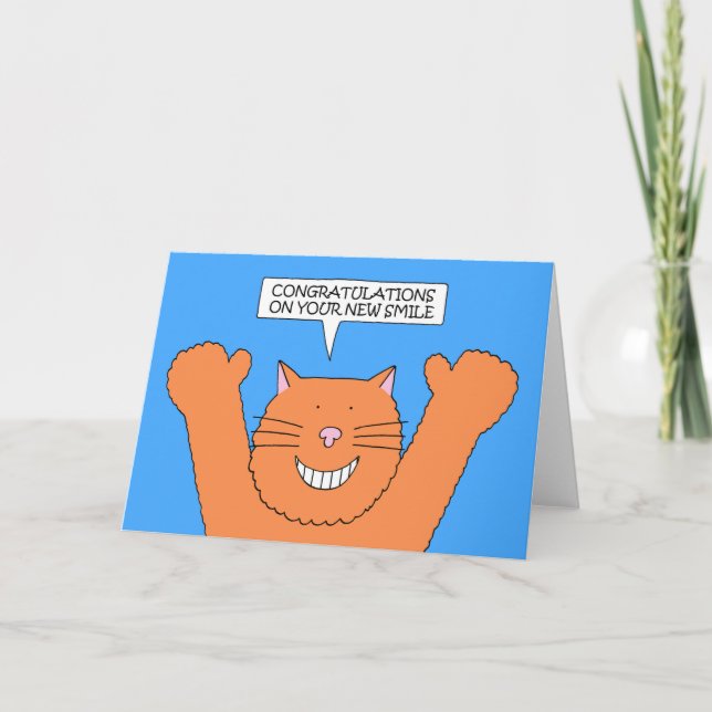 Cartão Parabéns sobre trabalho dentário (Frente)