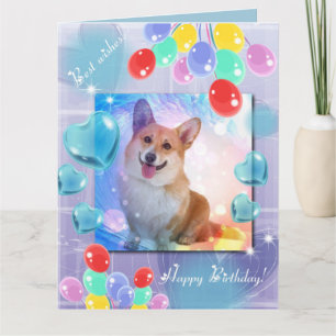 Cartão Parabéns sorrindo Corgi
