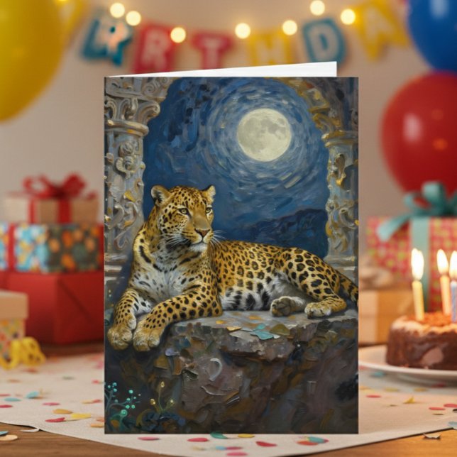 Cartão Parabéns Tema Leopardo  (Criador carregado)