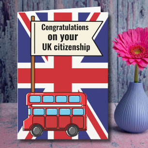 Cartão Parabéns UK Cidadania Excelente Grã-Bretanha