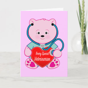 Cartão Parabéns Veterinária da Reforma com Coração