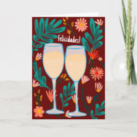 Parabéns Vinho Espumante Champanhe Floral Saudaçõe