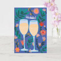Parabéns Vinho Espumante Champanhe Floral Saudaçõe