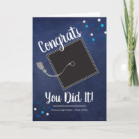 Parabéns, você Formando Mortarboard e Confetti