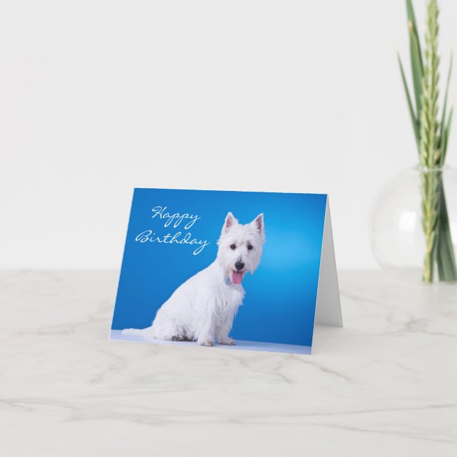 Cartão Parabéns West Highland Terrier Note Card (Frente)