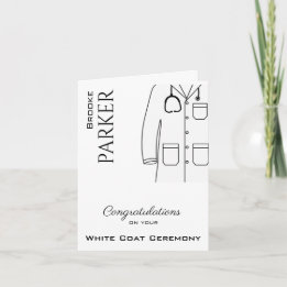Cartão Parabéns White Casaco Ceremonia Doctor