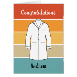 Cartão Parabéns White Casaco Ceremonia Doctor