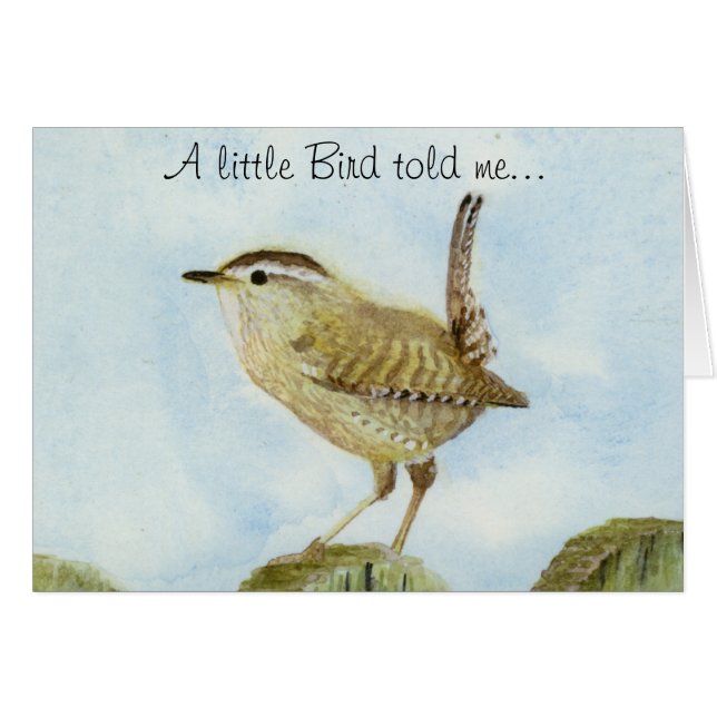 Cartão Parabéns Wren (Frente Horizontal)