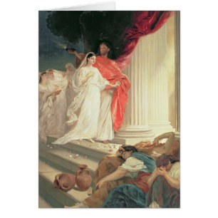 Cartão Parábola das virgens sábias e insensatas, 1886